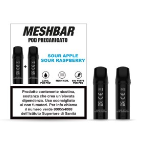 SOUR APPLE SOUR RASPBERRY MESHBAR POD PRERICARICATA