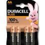 PILE DURACELL PLUS AA STILO EXTRA LIFE blister 4 pz