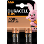PILE DURACELL PLUS AA MINI STILO EXTRA LIFE blister 4 pz