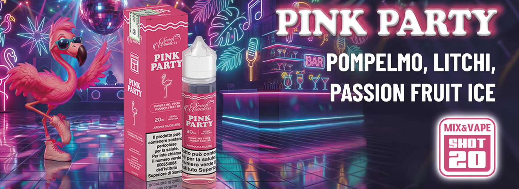 pink party seven wonder nuova uscita shot 20ml